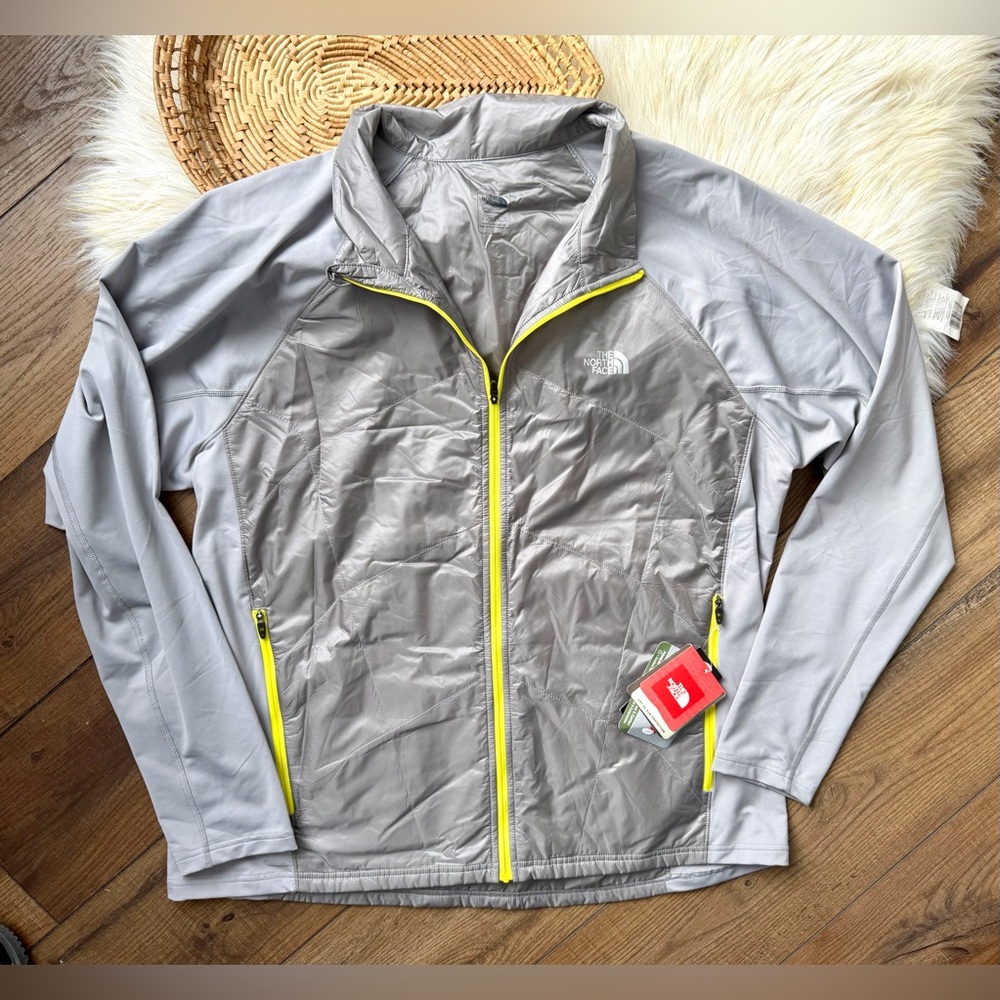 The North Face Gray Green Anamagi Soft Shell Jacket Metallic Silver Size XXL NWT
